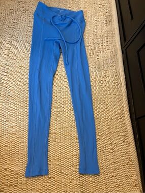 Year of Ours Navy Ribbed Football Leggings